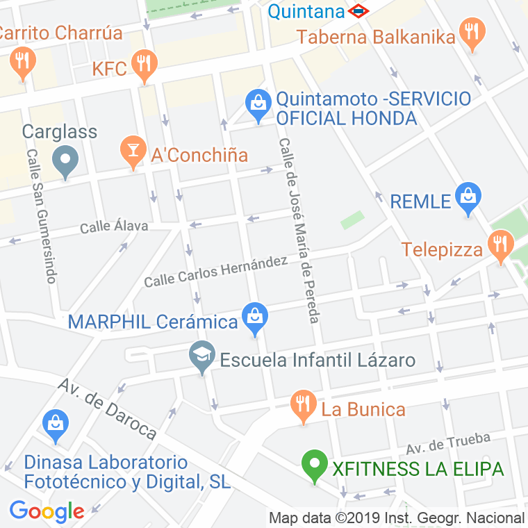 Código Postal calle Carlos Hernandez en Madrid