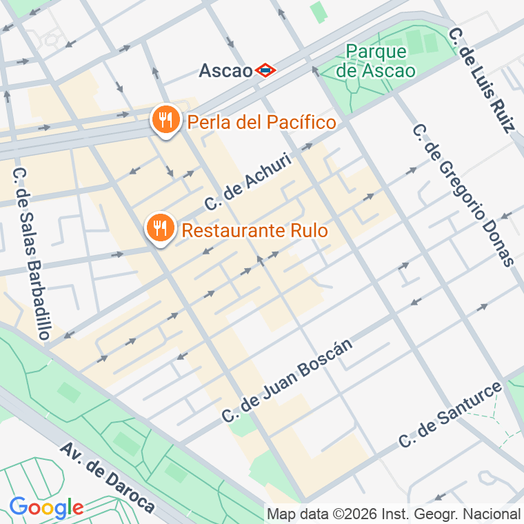Código postal de Gonzalo de Berceo en Madrid