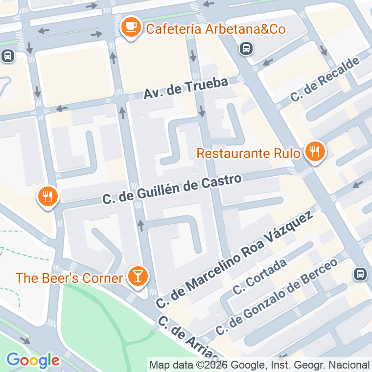 Código postal de Guillen de Castro en Madrid