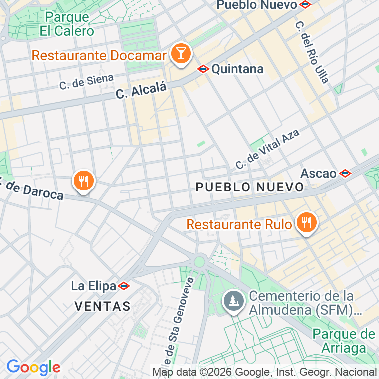 Código postal de Jose Maria de Pereda en Madrid