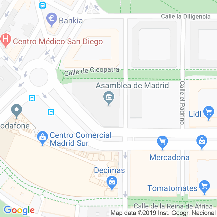 Código Postal calle Asamblea De Madrid, plaza en Madrid