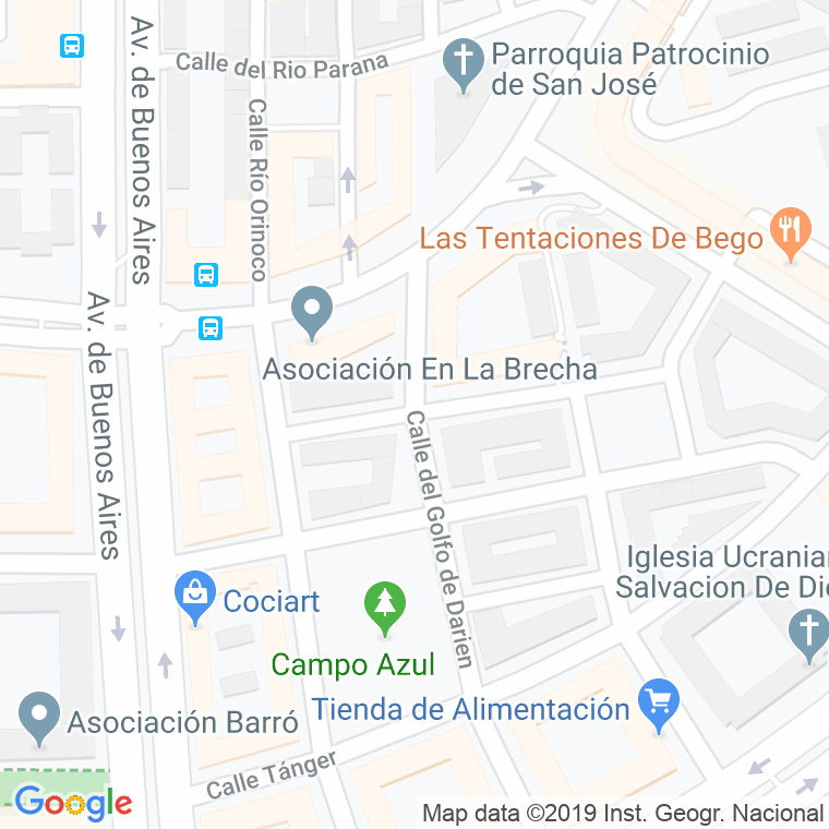Código Postal calle Lago Nicaragua en Madrid