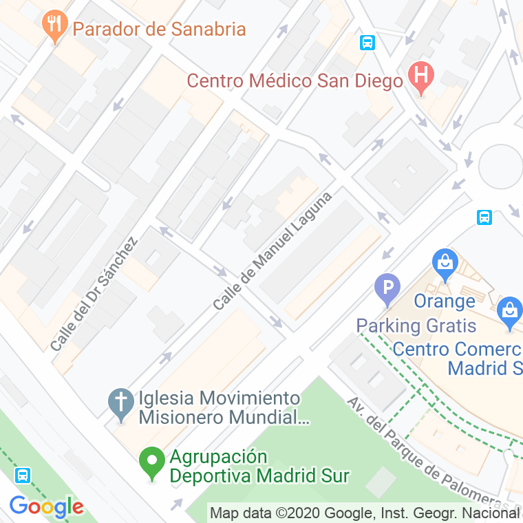 Código Postal calle Manuel Laguna, travesia en Madrid
