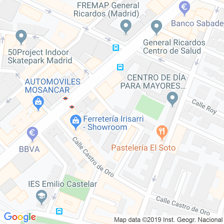 Código Postal calle Capitan De Oro en Madrid
