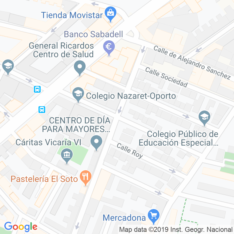 Código Postal calle Clarisas en Madrid