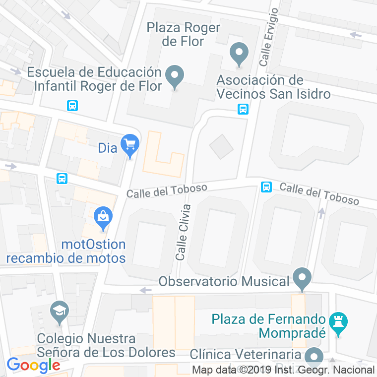 Código Postal calle Clivia en Madrid