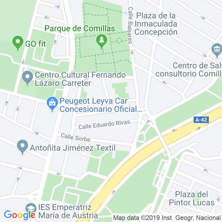 Código Postal calle Eduardo Rivas en Madrid