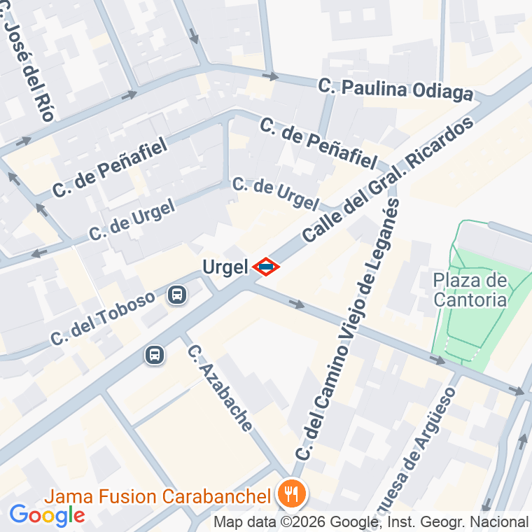 Código postal de Urgel en Madrid