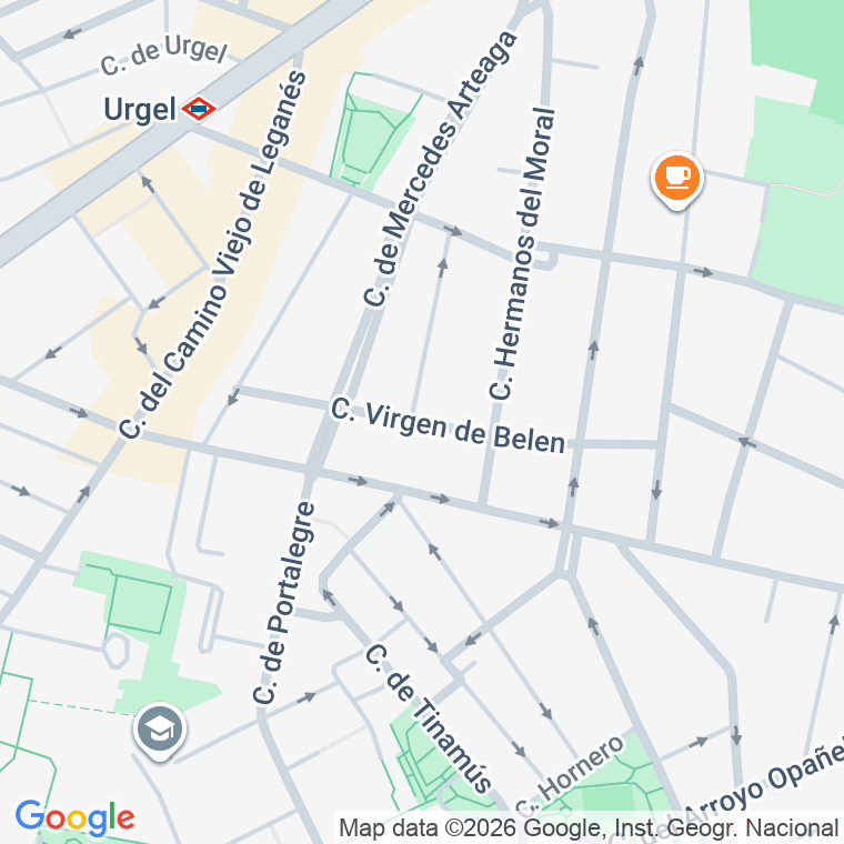 Código postal de Virgen de Belen en Madrid