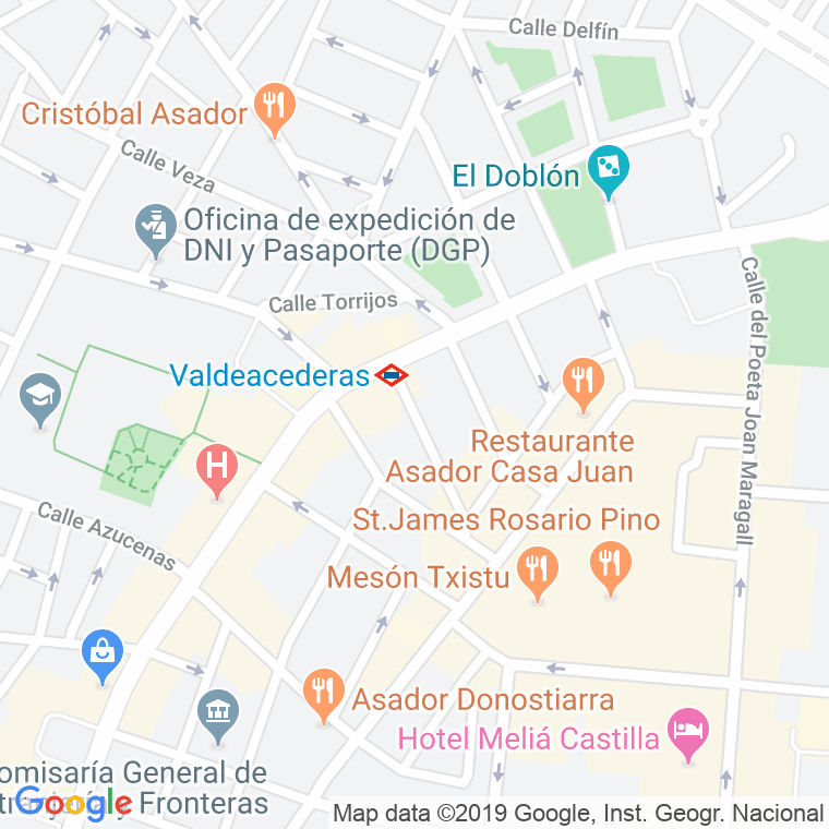 Código Postal calle Amalia en Madrid
