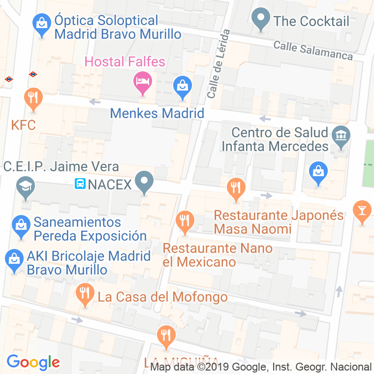 Código Postal calle Avila (Cuatro Caminos) en Madrid