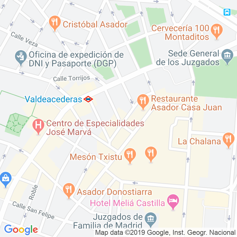 Código Postal calle Azahar en Madrid