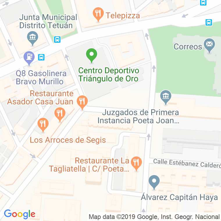 Código Postal calle Jose Castan Tobeñas en Madrid