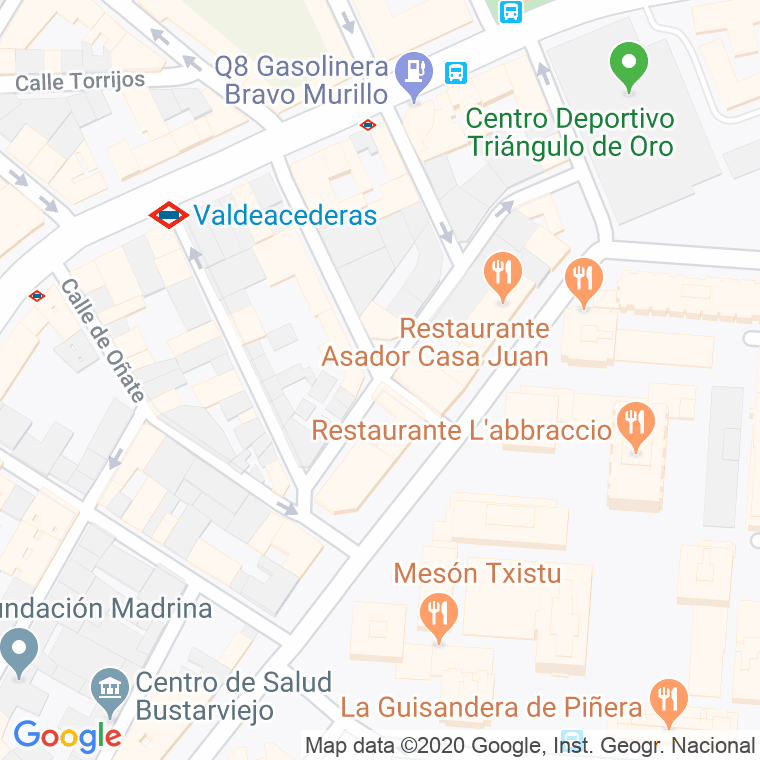 Código Postal calle Marques De Cortina en Madrid