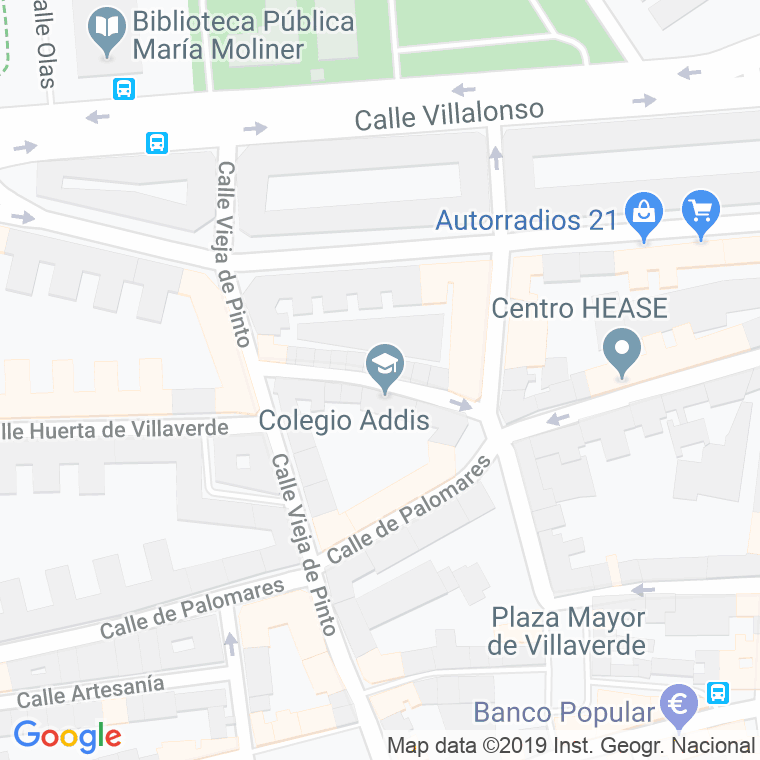 Código Postal calle Covachuelas en Madrid