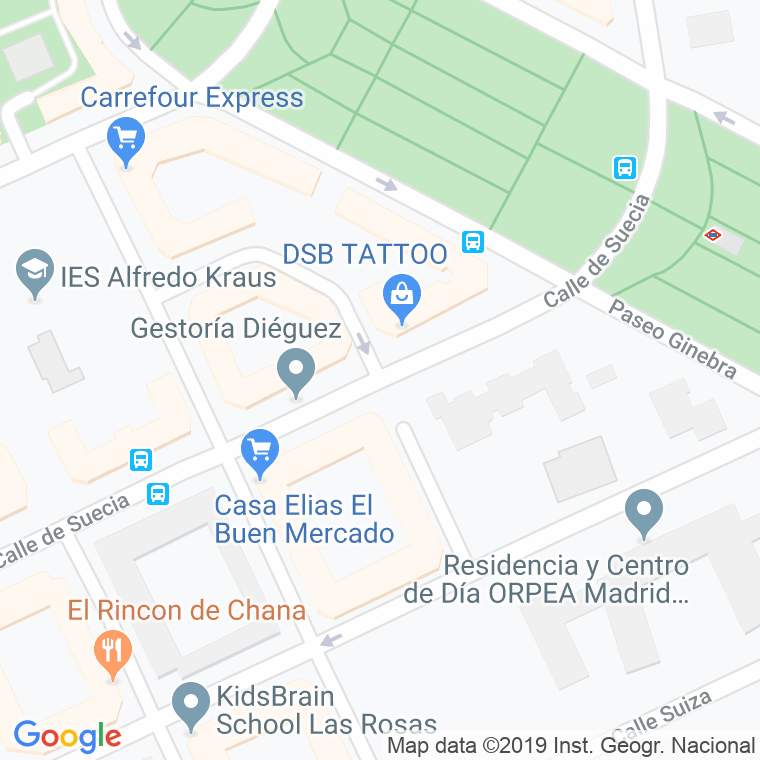 Código Postal calle Cracovia en Madrid