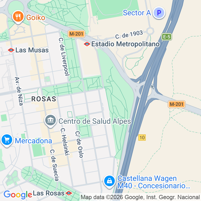 Código postal de Estocolmo en Madrid