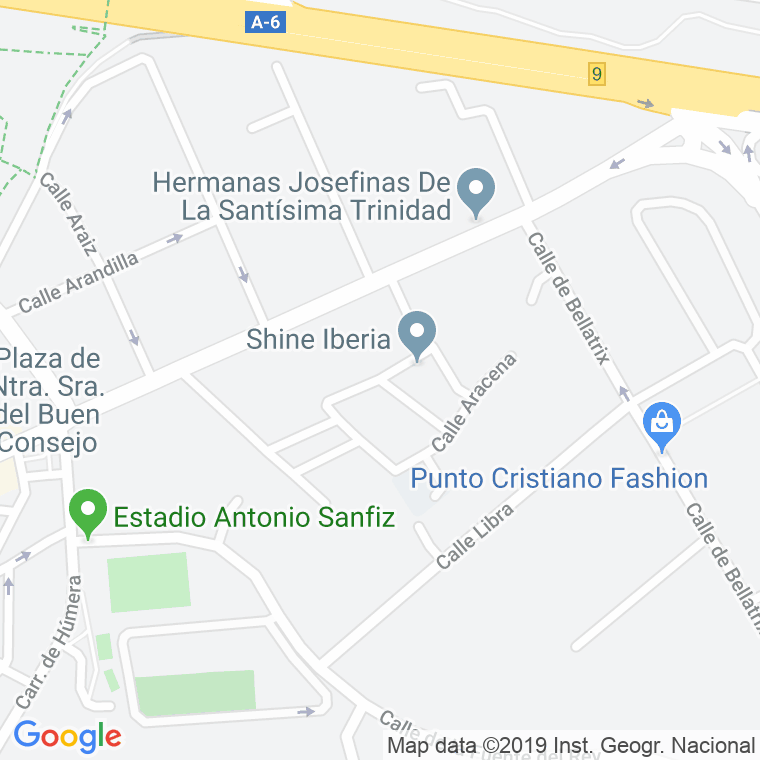 Código Postal calle Algenib en Madrid