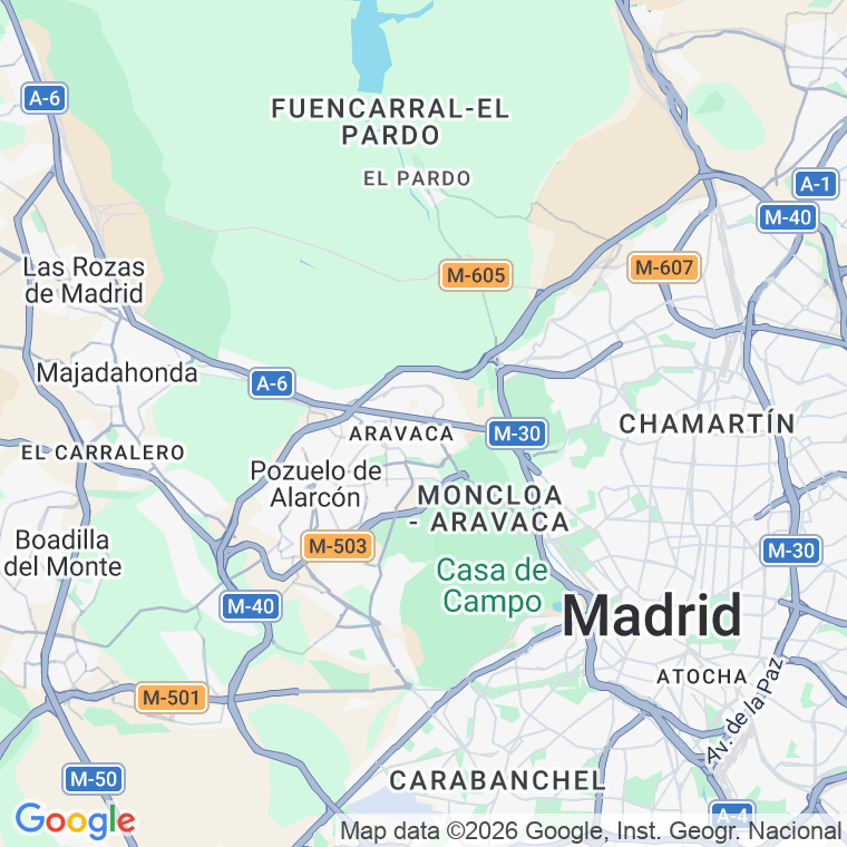 Código postal de Fuenfria, de La, Puerto en Madrid