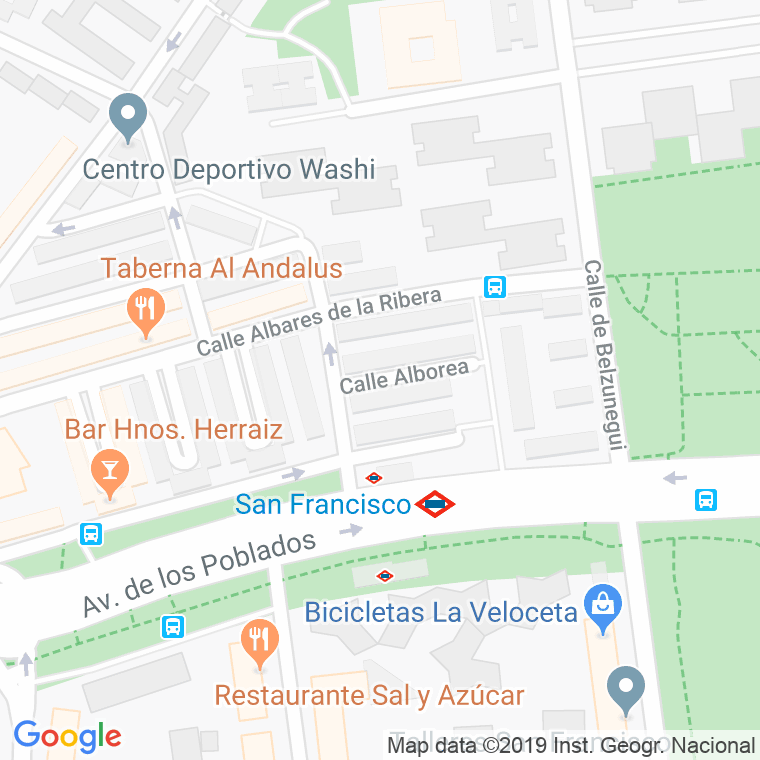 Código Postal calle Alborea en Madrid