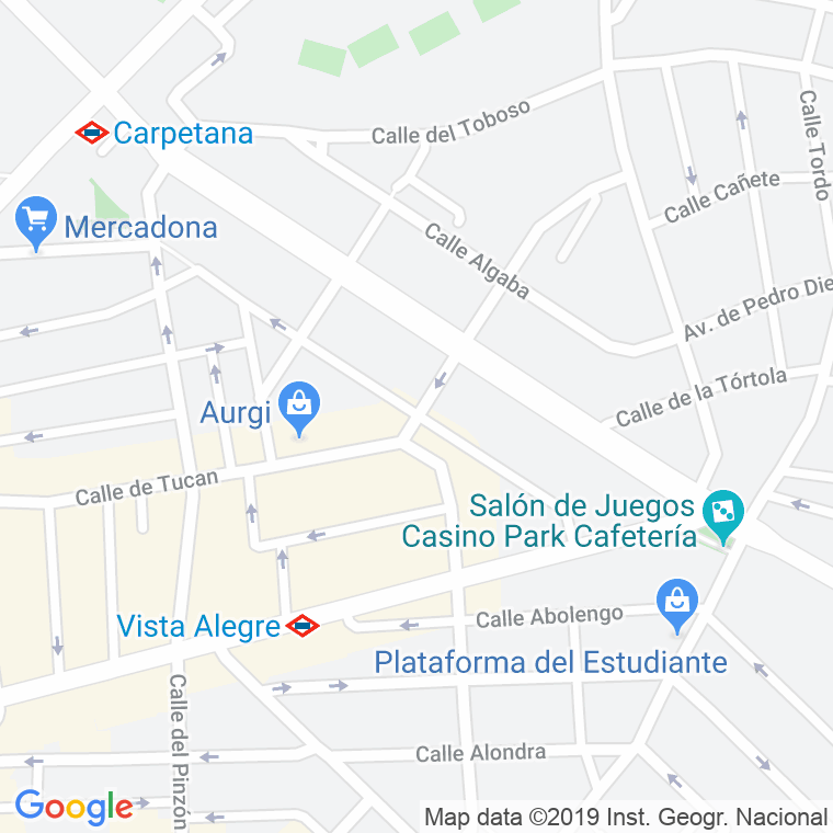 Código Postal calle Alfaro en Madrid