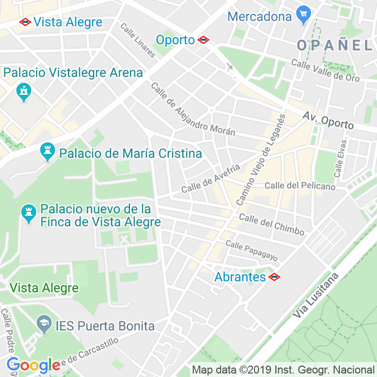 Código Postal calle Avefria en Madrid