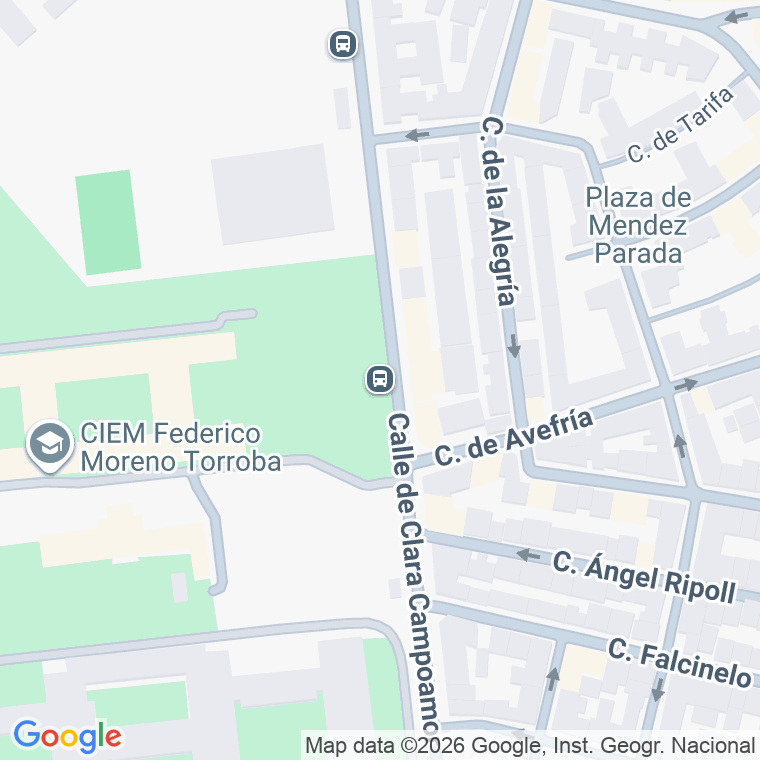 Código postal de Clara Campoamor en Madrid