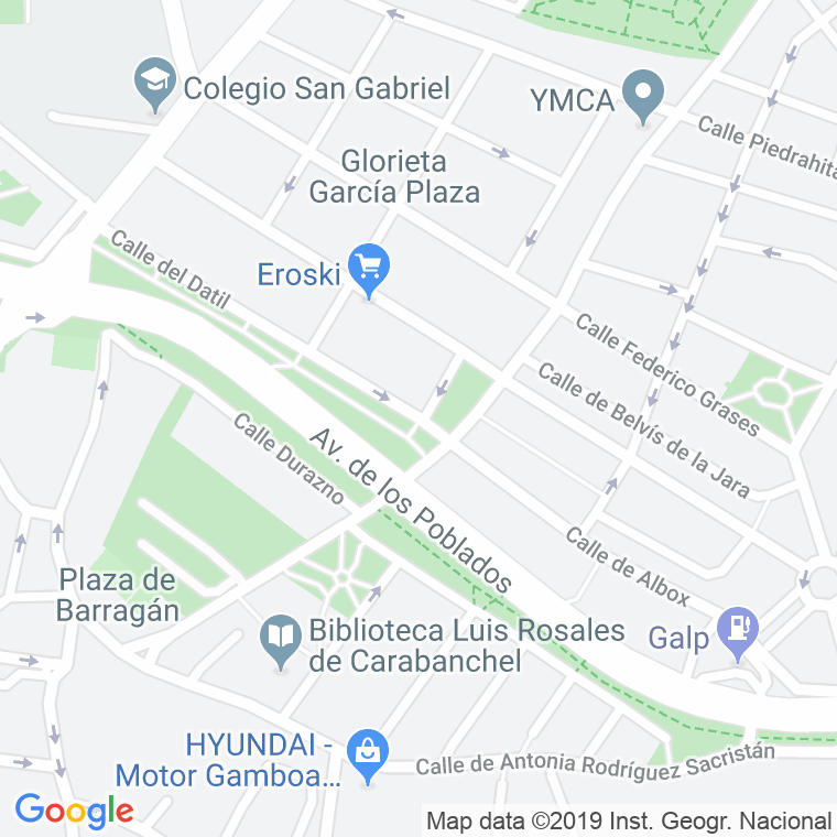 Código Postal calle Datil en Madrid