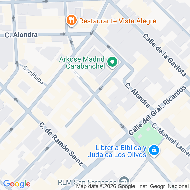Código postal de Francisco Garcia en Madrid