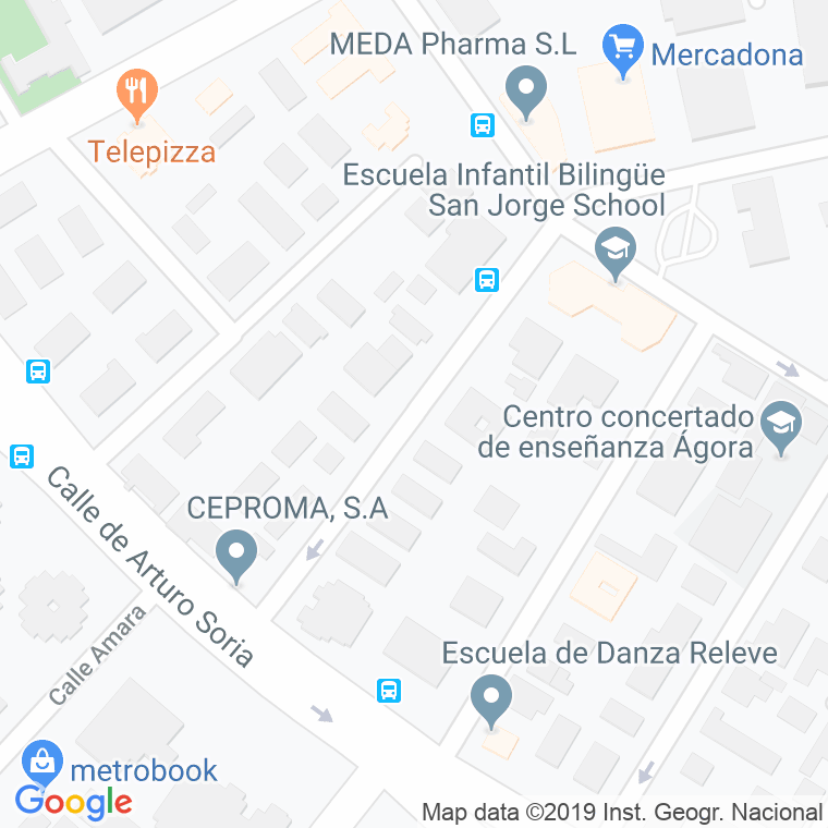 Código Postal calle Angelita Cavero en Madrid
