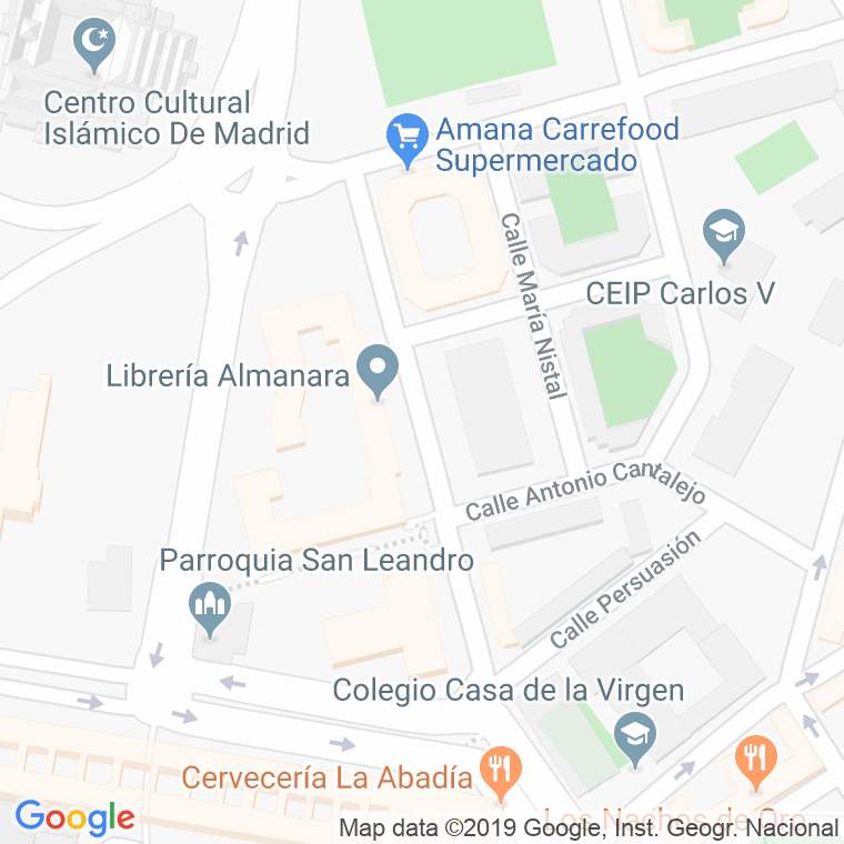 Código Postal calle Antonio Calvo en Madrid