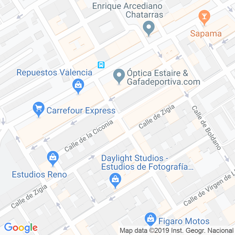 Código Postal calle Ciconia en Madrid
