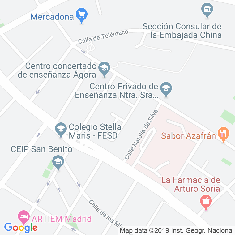 Código Postal calle Conde De Belchite en Madrid