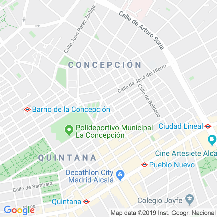 Código Postal calle Doctor Vallejo en Madrid