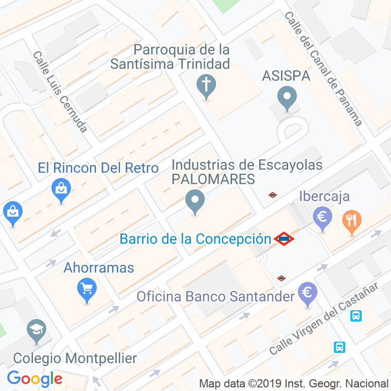 Código Postal calle Francisco Giner De Los Rios en Madrid