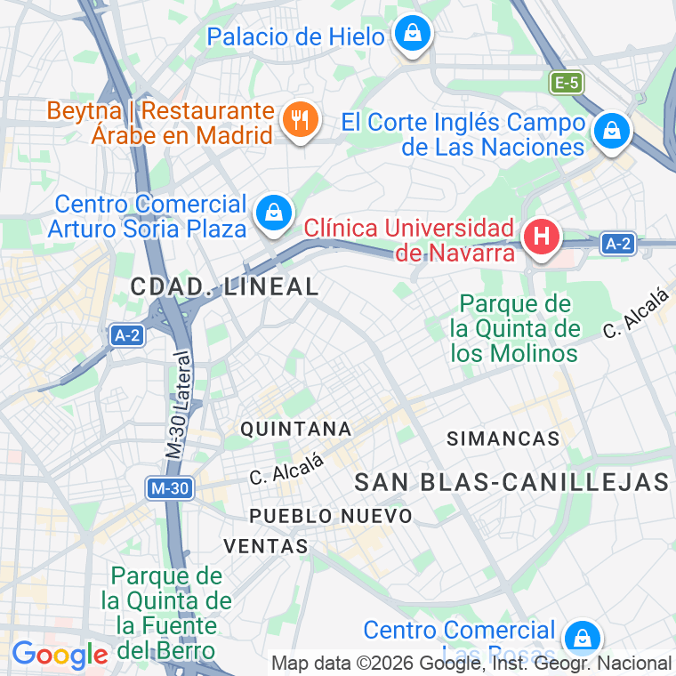 Código postal de Ventas, las en Madrid