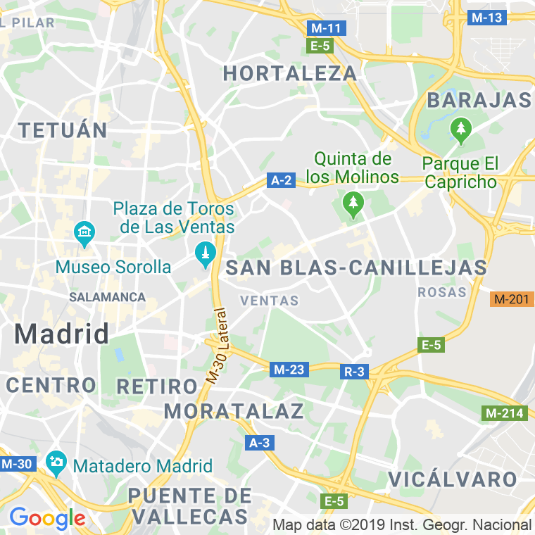 Código Postal calle Alcala   (Impares Del 197 Al 237)  (Pares Del 152 Al 212) en Madrid