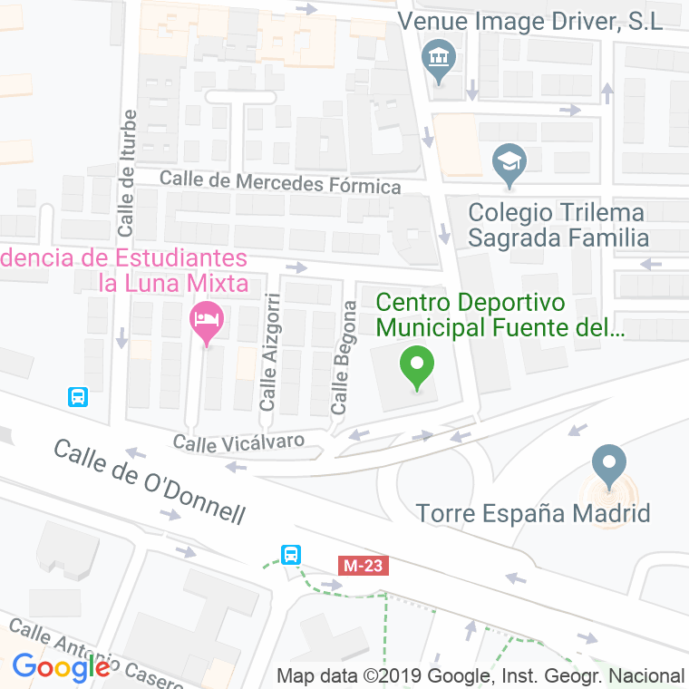 Código Postal calle Begoña en Madrid