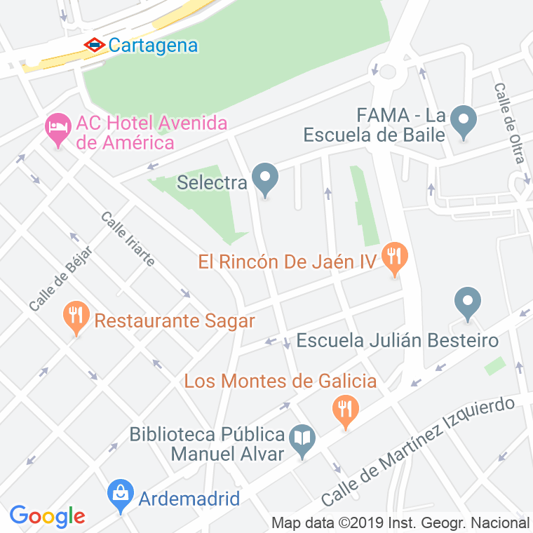Código Postal calle Conde De Vilches en Madrid