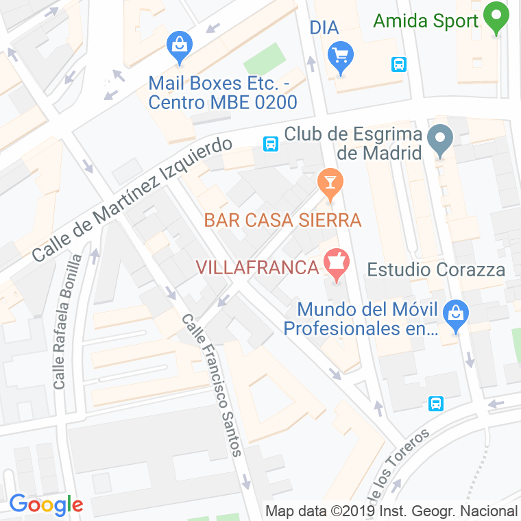 Código Postal calle Fundacion, pasaje en Madrid