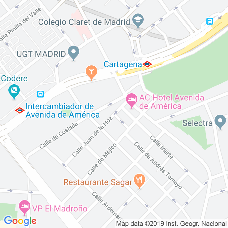 Código Postal calle Granjilla en Madrid