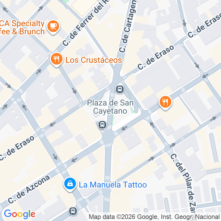 Código postal de San Cayetano, Plaza (impares del 1 al Final)  (pares del 2 al Final) en Madrid