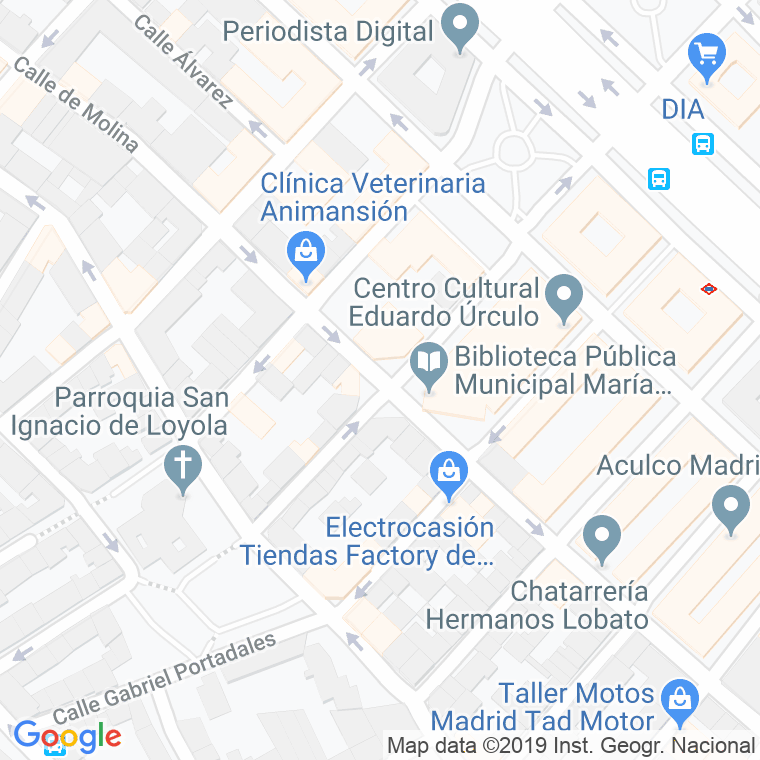 Código Postal calle Donoso, plaza en Madrid