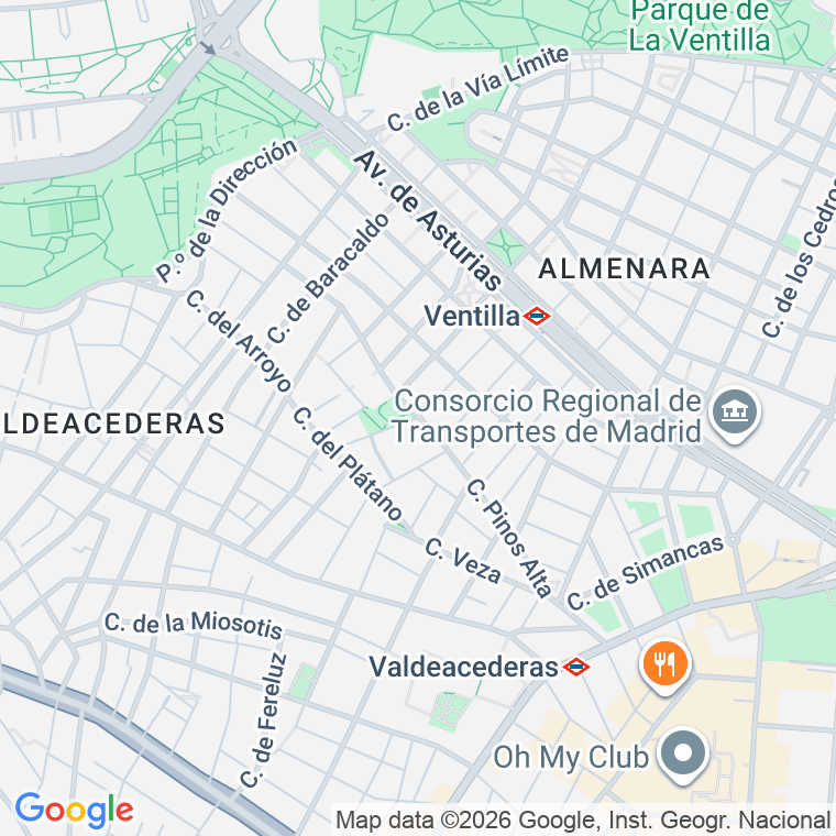 Código postal de Pinos, Alta, Travesia en Madrid