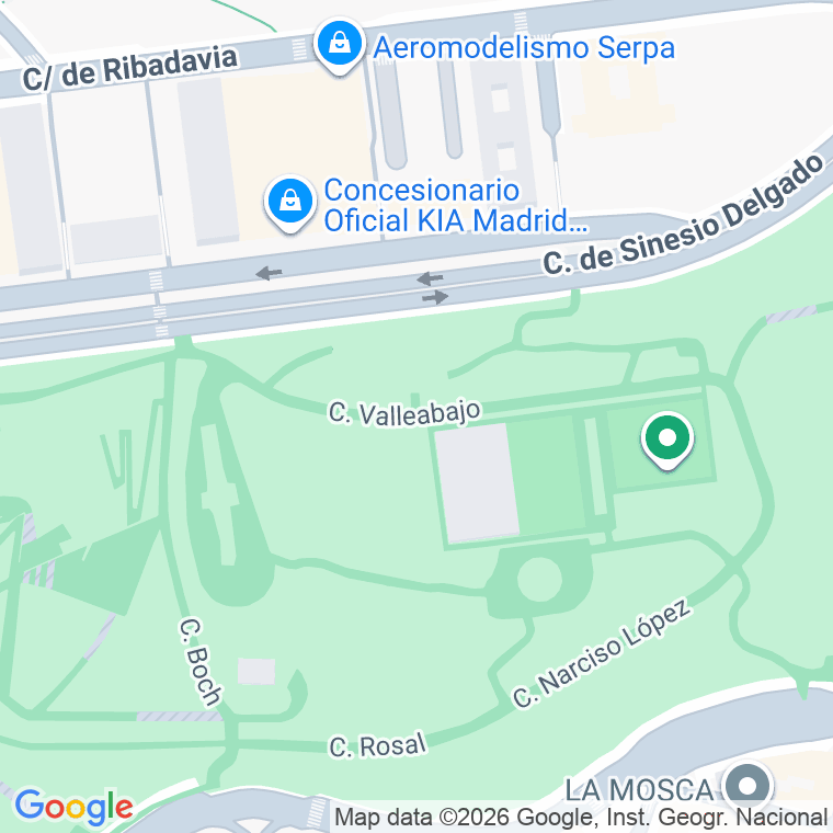 Código postal de Valleabajo en Madrid