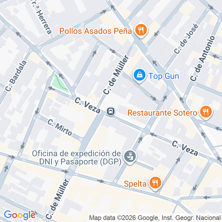 Código postal de Veza en Madrid