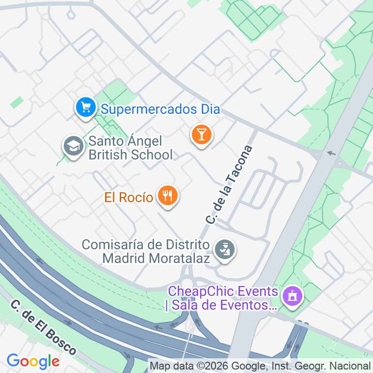 Código postal de Tacona en Madrid