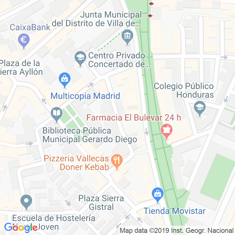 Código Postal calle Cerro Del Carrasco en Madrid