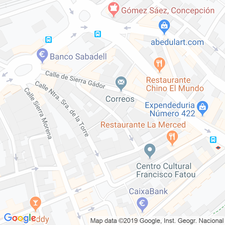 Código Postal calle Manuel Cano en Madrid