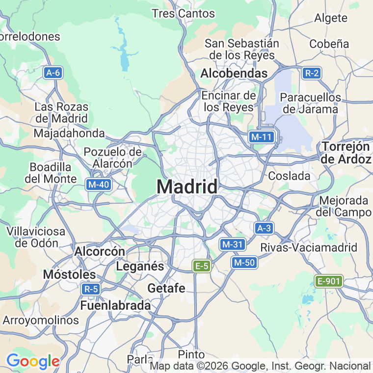 Código postal de Margarita Lugo en Madrid
